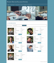 PHP and MySQL Project on Patient Doctor Followup System PHP and MySQL Project on Patient Doctor Followup System